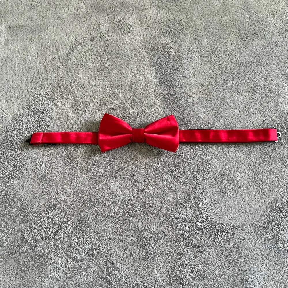 Red Satin Bow Tie Mens Adjustable Formal Bowtie Apt 9 Pre-tied
